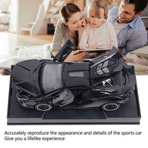 1/32 Scale Alloy Car Model Black - 150mAh CR2023 1
