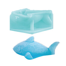 Kinderfreundliche Hai-Eisform, praktische Silikon-Eiswürfelform