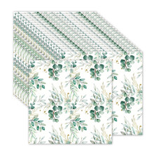 Nature Inspire Party Paper Towels-Green leaf print