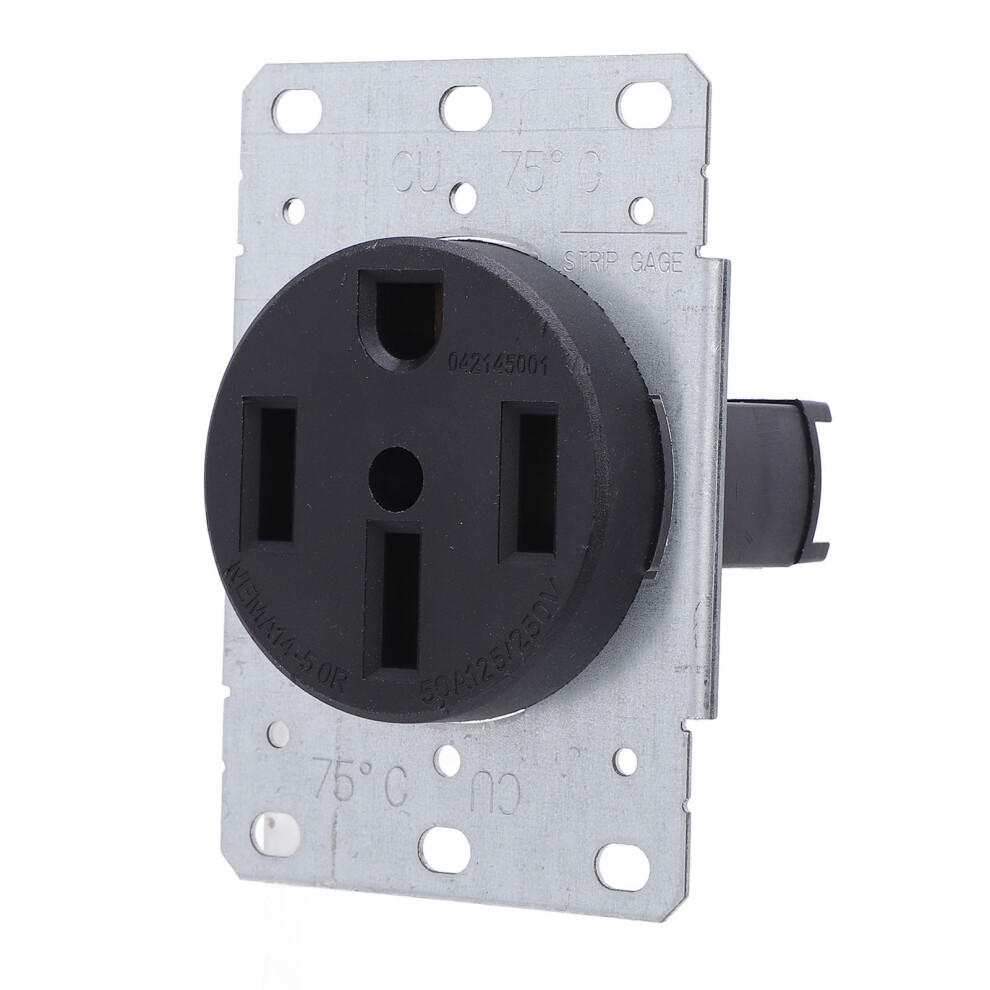 50A Recessed Power Outlet, 4-Prong, Flush Mount 8731393661913