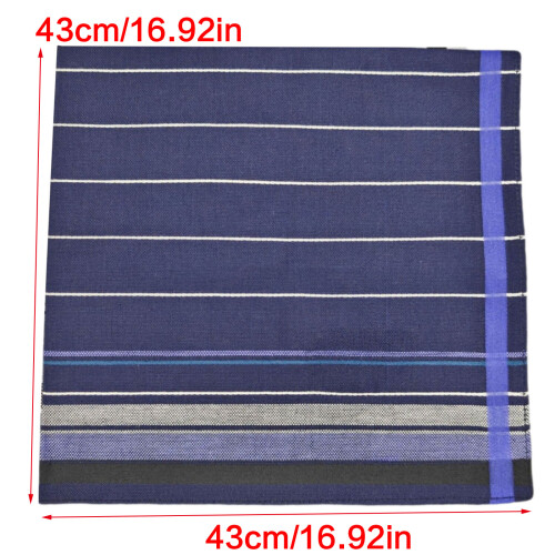 Vintage Stripe Cotton Handkerchief Soft Absorbent Reusable-A 2