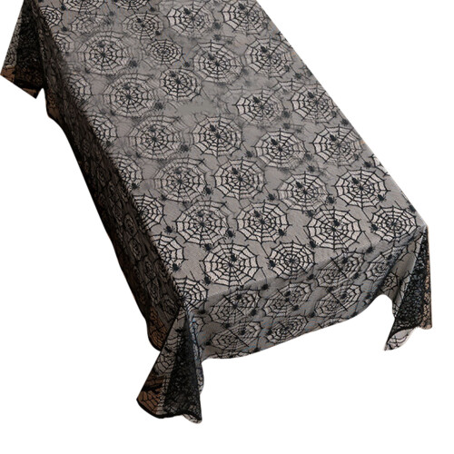 Polyester Table Cover Decorative Sheer Lace-Spider web 1