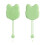 Gant de brosse de Massage en Silicone pour animaux de-Vert 1