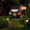 Sun Protected Plastic Hummingbirds Feeder Solar Charging-Blue 5