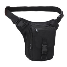 Drop Leg Bag for Men, Scratch‑Resistant Oxford Thigh Bag with Multi‑Layer Storage for Motorcycle, Fishing, Hiking, Black