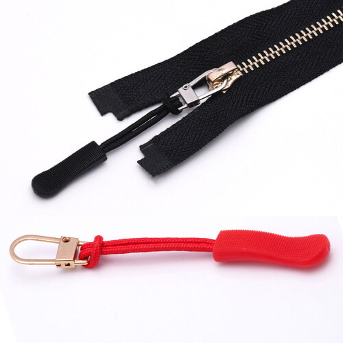 Fermetures à glissière en métal réutilisables, accessoires-Rouge 2