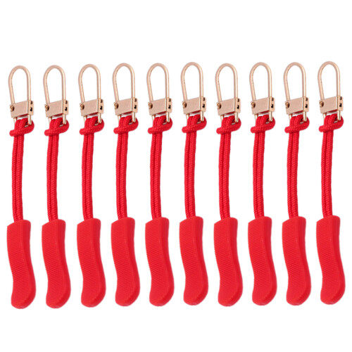 Fermetures à glissière en métal réutilisables, accessoires-Rouge
