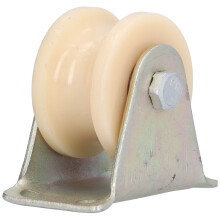 50mm Nylon Guide Wheel for Sliding Gate and Door, Heavy Duty Low Friction Caster Design