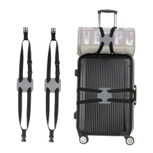 Adjustable Elastic Luggage Strap with Buckle for Secure Travel Packing and Suitcase Belt Black