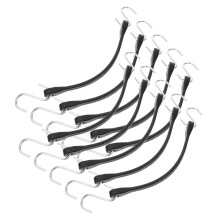 Homoyoyo 10pcs Adjustable Elastic Luggage Straps with Hooks for Secure Travel and Motorcycle Cargo