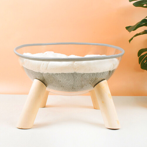 Clear Capsule Cat Bed Kitten 28x38cm Transparent