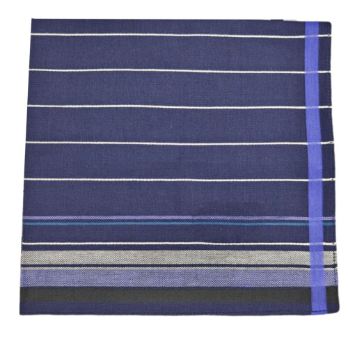 Vintage Stripe Cotton Handkerchief Soft Absorbent Reusable-A