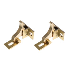 2 Sets Brass Cabinet Latch and Window Door Elbow Latch, Durable Brass Build, Secure Closure, Easy Installation