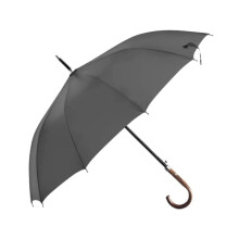 Large Golf Umbrella Automatic Open Windproof Vented Canopy with Wooden Handle 95cm for Rain and Wind
