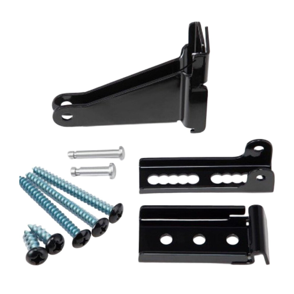 Black Metal Gate Frame Kit And Door Closer Hardware, Easy Install Antisag Reinforcement Bracket Set 9330225350538