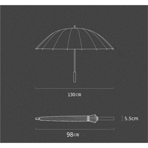 Windproof Golf Umbrella Double Layer Vented Canopy Waterproof Fiberglass Frame Layernavyblue 1