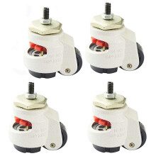 Heavy Duty Leveling Casters Adjustable Swivel Wheels 75mm Retractable Design 3000kg Load 4pcs