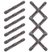6 Pairs Silicone Eyeglass Ear Grips Non‑Slip Comfortable Eyewear Retainers for Sports and Work Gray
