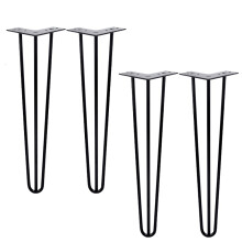 20cm Black Hairpin Table Legs Heavy Duty Iron Furniture Legs for TV Cabinet Sofa and DIY Projects