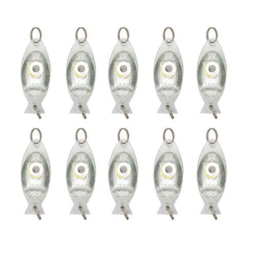 10Pcs LED Lure Light Eye-Shape 72g 160mAh Colorful 2
