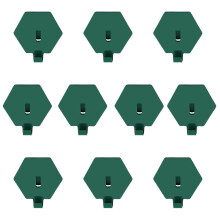Green Metal Pegboard Hooks with Hexagonal Stable Hold, Durable Accessories for Display Shelves and Ornaments