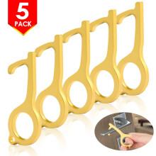 5 Pack No Touch Door Opener Contactless Keychain Tool, Durable Reusable Hands Stylus for Public Use