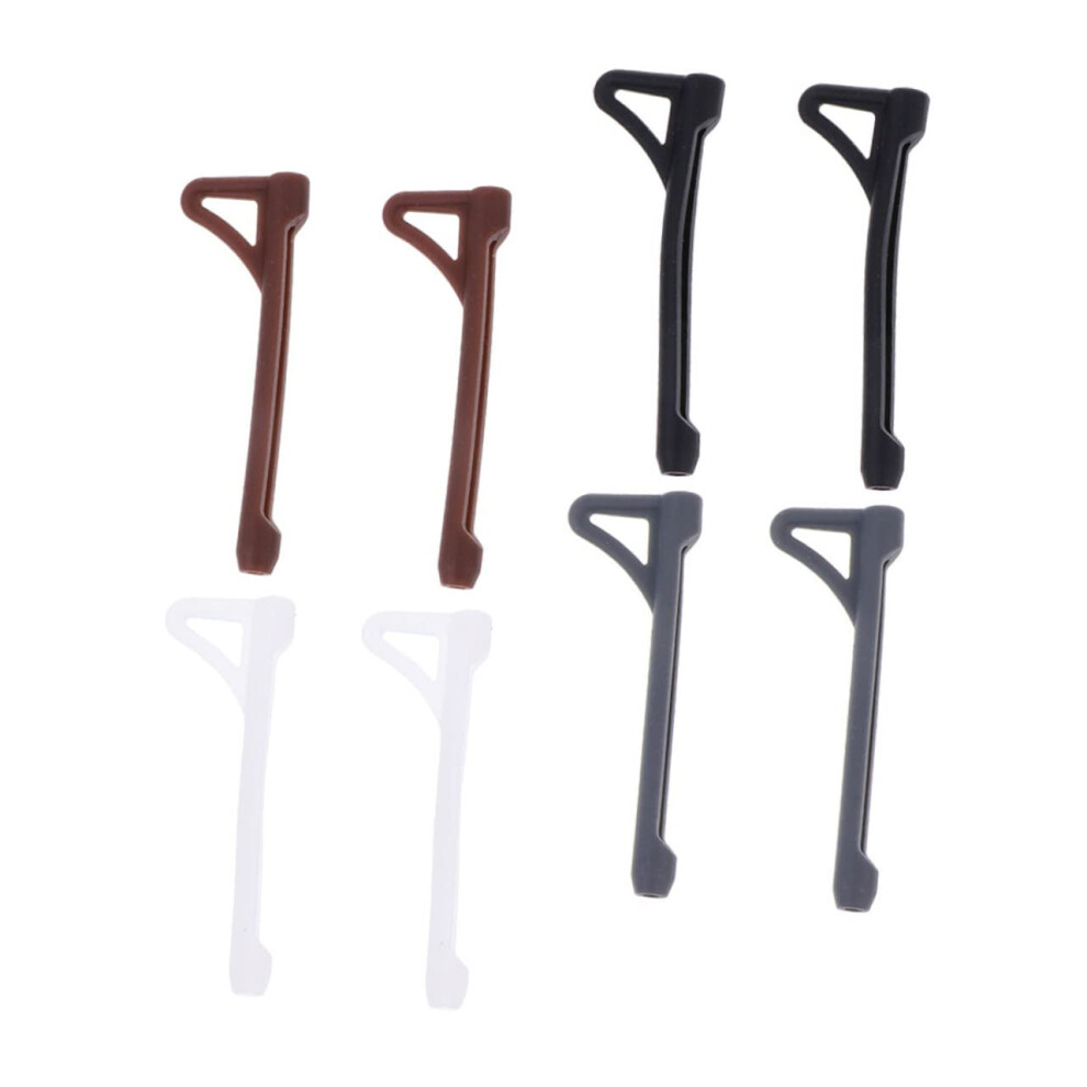 Eyeglass Ear Grips 8 Pairs AntiSlip Silicone Glasses Retainers for Sports and Active Lifestyle