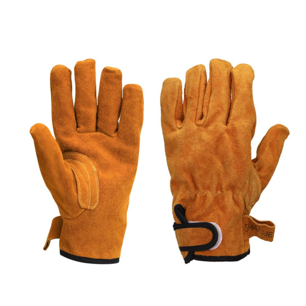 Heavy Duty Leather Welding Gloves For Men And Women, Heat And Cut Resistant, Reinforced Palm Grip 9073542020042