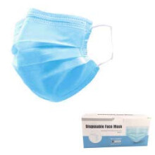 Disposable Face Mask 3 Ply Breathable Protection with Comfort Ear Loops for Everyday Use Blue 10pcs