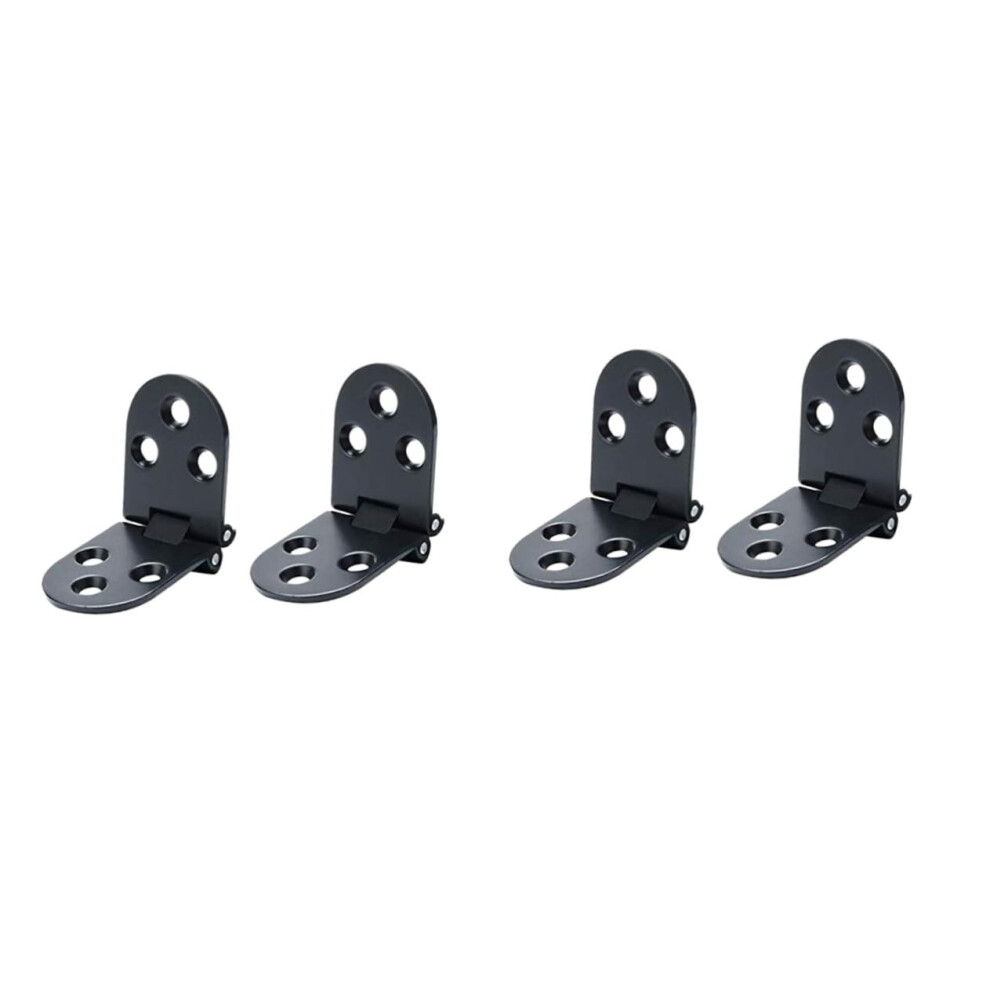 4Pcs Heavy Duty Quiet Door Hinges Black Iron Cabinet Hinges With Screws For Silent Closing 9330225351023