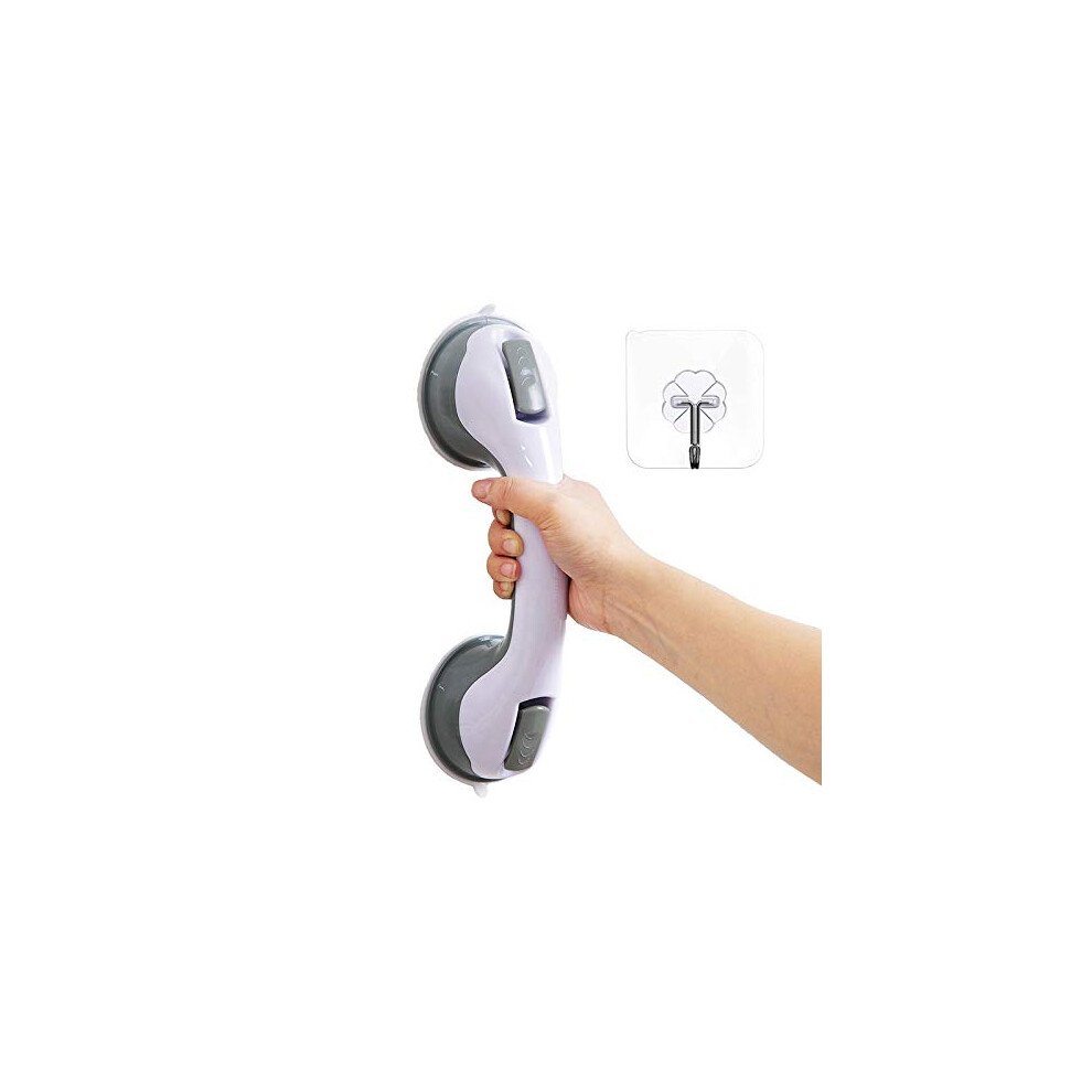 Shower Grab Bar with Strong Suction Cups, Tool Bathroom Safety Handle for Seniors and Elderly