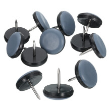 12Pcs PTFE NailOn Furniture Glides 7/8 Inch Chair Leg Floor Protectors for Scratch Smooth Sliding on Hardwood Floors