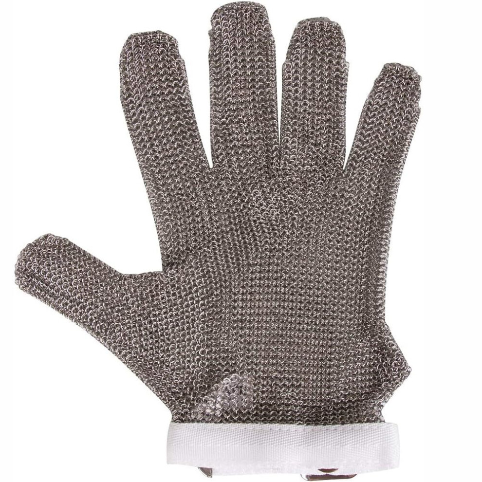 Cut Resistant Stainless Steel Mesh Glove With Adjustable Wrist Strap, Food Grade Safety Glove For Kitchen And Workshop (Size M, 1 Pack) 9073542020363