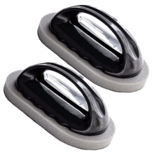 2pcs Scrubbing Sponge with Handle Set, Ergonomic Dish Scrubber for Pots and Pans, NonScratch Durable Cleaning Pads