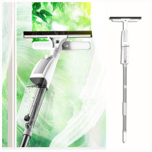 3 in 1 Spray Window Cleaning Squeegee with Telescopic Extension Pole and Replaceable Microfiber Pads for Home and Car
