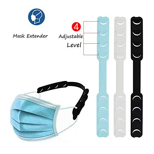 Mask Strap Extender 10 Pack Adjustable FourLevel Fit Ergonomic Wraparound Design for Comfort Fit Black 1