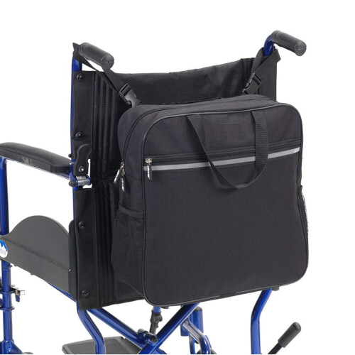 Wheelchair Bag with Multi‑Pocket Organization, Adjustable Strap Fit, Durable Armrest Storage Organizer