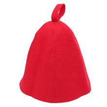 Red Thickened Wool Hair Drying Cap Insulated