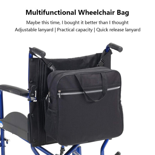 Wheelchair Bag with Multi‑Pocket Organization, Adjustable Strap Fit, Durable Armrest Storage Organizer 1
