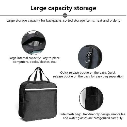 Wheelchair Bag with Multi‑Pocket Organization, Adjustable Strap Fit, Durable Armrest Storage Organizer 2