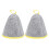 2Pcs Sauna Hat Wool Felt Grey Yellow, Unisex 15