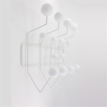 Wall Mounted Coat Rack with Colorful Wooden Balls, Mid Century Modern Hooks for Entryway or Bedroom