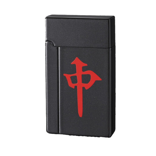 Metal Windproof Butane Lighter with Slide Ignition and Adjustable Flame, Refillable Torch for Camping, Black2