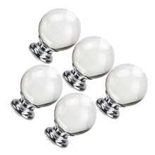 5pcs Crystal Drawer Knobs and Cabinet Pull Handles for Dressers Wardrobes Furniture Decor