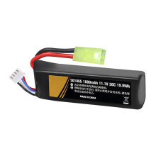11.1V 1800mAh 3S 30C LiPo Battery for RC Drone and Boat,  Discharge Power, Long Cycle Life