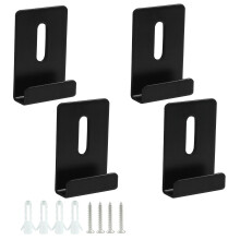 8 PCS Black Metal Mirror Mounting Clips Heavy Duty Frameless Mirror Holder Hardware Kit 1/4 Inch