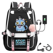 (As shown, 7) 2025 KPOP Backpack 15 Inch Laptop Bag Anime Print School Backpack Unisex Travel Backpack Canvas Durable