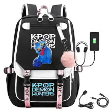 (As shown, 9) 2025 KPOP Backpack 15 Inch Laptop Bag Anime Print School Backpack Unisex Travel Backpack Canvas Durable