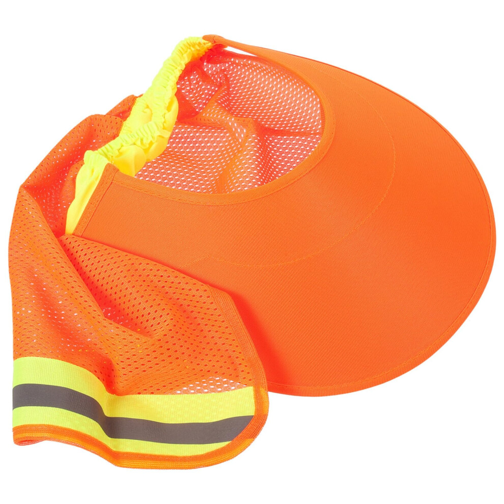 Hard Hat Sun Shade Full Brim Neck Cover For Construction Workers With Breathable Mesh And Reflective Stripes 9330225351733