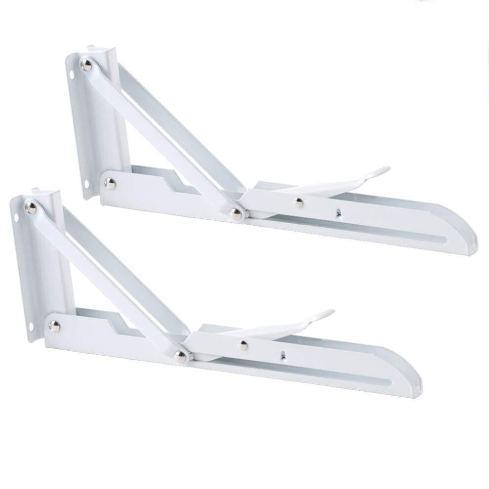Heavy Duty Folding Shelf Brackets 20 Inch, Stainless Steel Wall Mounted Spacesaving Brackets With 90 Lock For Table, Workbench And Garage 9330225351832